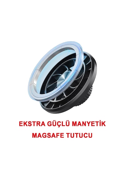 Magsafe 2in1 Araç İçi Telefon Güçlü Mıknatıslı Ekran Arkası Ve Havalandırma Tutucu Mt6084 Siyah İle Uyumlu 2 Mixed