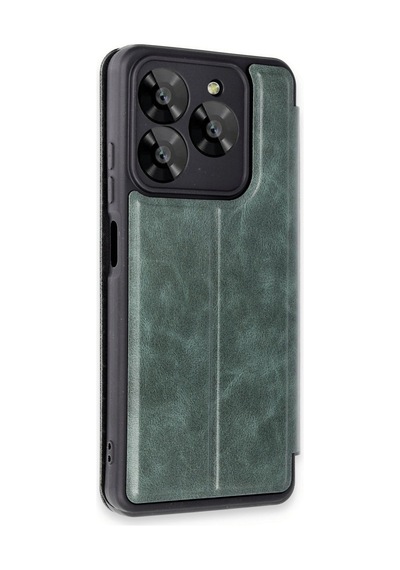 General Mobile Era 50 Kılıf Flip Cover - Koyu Yeşil -