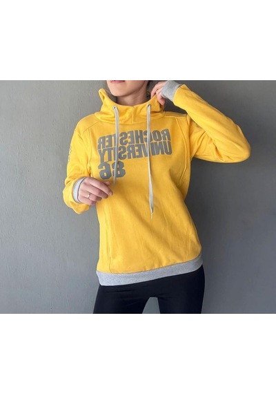 Kapüşonlu Unisex Sweat Sarı