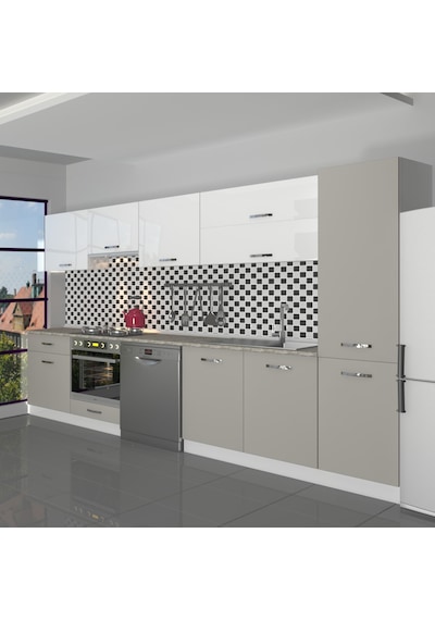 Decoraktiv Elite 325y Ankastre Fırın Modüllü Mdf Hazır Mutfak Dolabı - Tezgah Dahil - Kumtaşı - Beyaz Bej Decoraktiv Elite 325y Ankastre Fırın Modüllü Mdf Hazır Mutfak Dolabı - Tezgah Dahil - Kumtaşı - Beyaz Bej