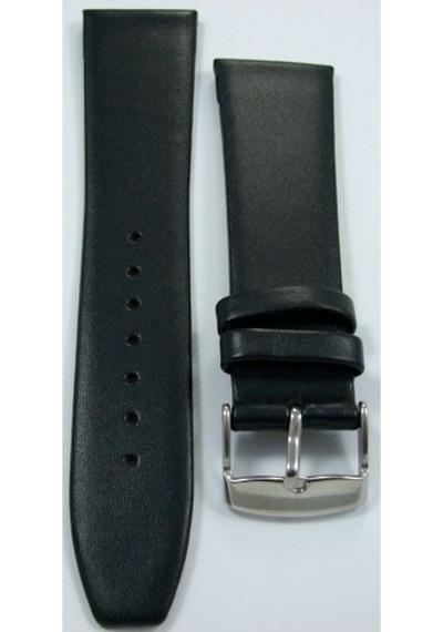 Bizon 22Mm Siyah Deri Saat Kayışı Dikişsiz Klasik Saat Kordonu Kü (325656177)