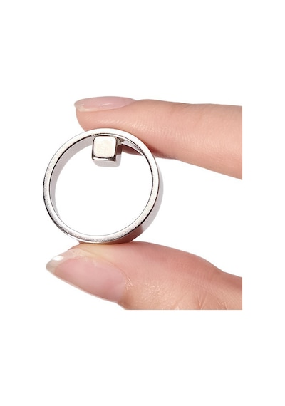 Halka Ve Kare Uçlu Dairesel Kedi Gözü Kalıcı Oje Mıknatısı Cat Eye Magnet Rncat001