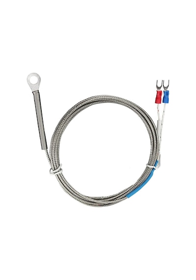 K Type Thermocouple 1 Metre Montaj Delikli Sıcaklık Isı Sensörü 0c/800c Paslanmaz Çelik Prob K Tip