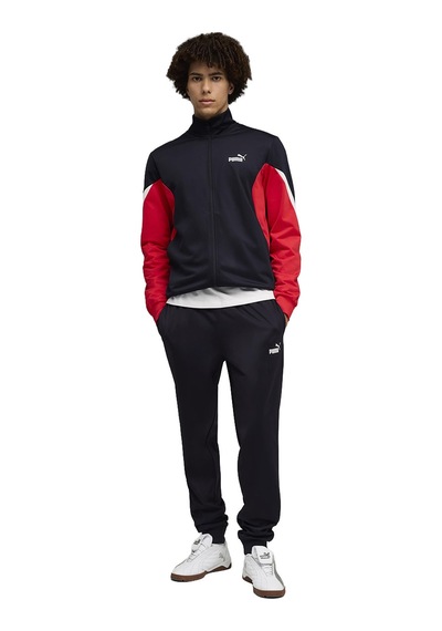 Puma Essentials Block Poly Erkek Lacivert Günlük Stil Eşofman Takımı 69176716 Mavi