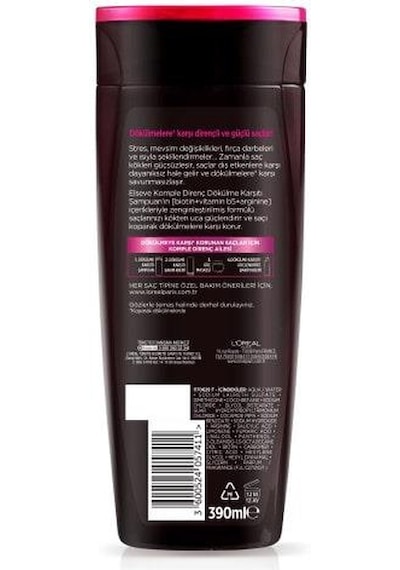 L'Oréal Paris Elseve Komple Direnç Dökülme Karşıtı Şampuan 390 ml