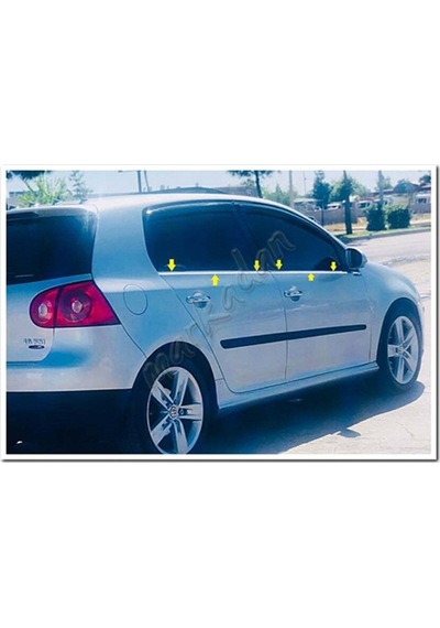 Vw Golf 5 Krom Cam Çıtası 2004-2009 4 Parça Paslanmaz Çelik