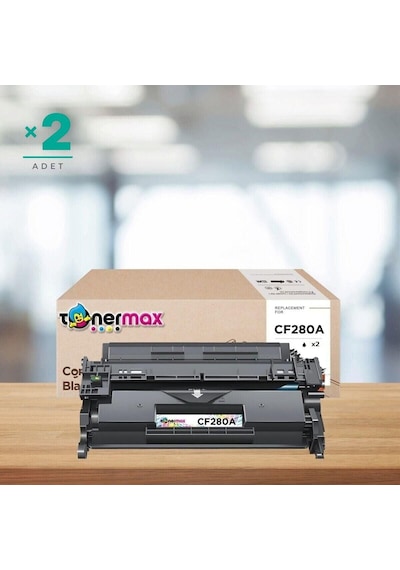 Hp Laserjet Pro 400 M401n Muadil Toner Çipli Cf280a 2'li 2.700 Sayfa