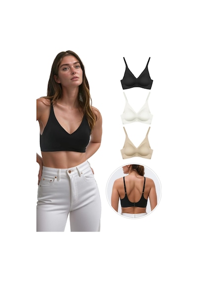 Cottonhill Lazer Kesim Dikişsiz Sütyen Çıkarılabilir Ped Hayalet Sütyen Agraflı Ayarlanabilir Askı - 3'lü Paket Çok Renkli Cottonhill Lazer Kesim Dikişsiz Sütyen Çıkarılabilir Ped Hayalet Sütyen Agraflı Ayarlanabilir Askı - 3'lü Paket Çok Renkli