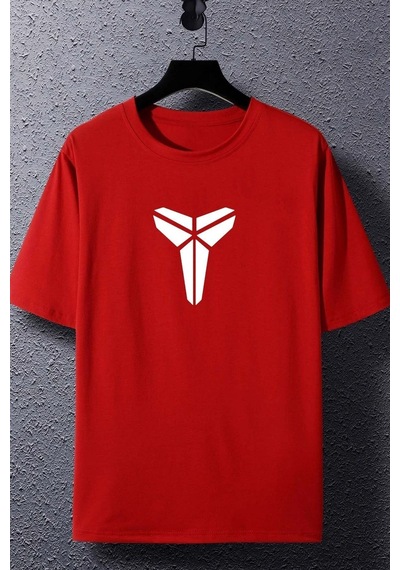 Flood Of Style Unisex Kobe Baskılı T-shirt Kırmızı