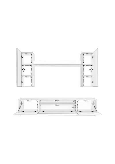 Decoraktiv Trendstyle 5ds Slm Tv Ünitesi Tv Sehpası Beyaz