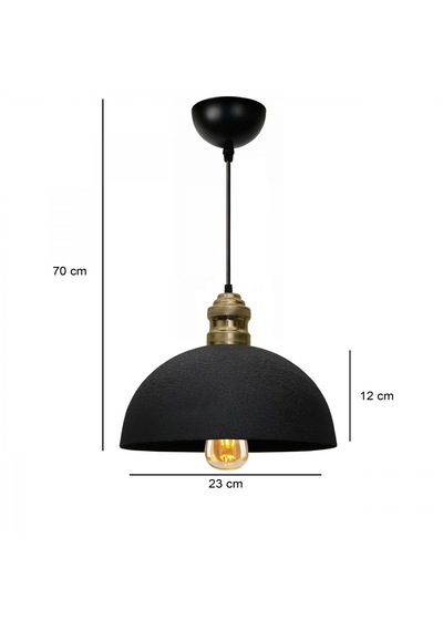 Homing Swiss Retro Siyah Metal Tekli Sarkıt Ayd-3104 Siyah