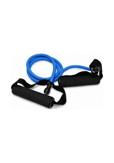 Tutamaçlı Direnç Bandı Siyah Fitness Pilates Egzersiz Lastiği Tüm Vücut Antrenman Bandı Lacivert Lacivert