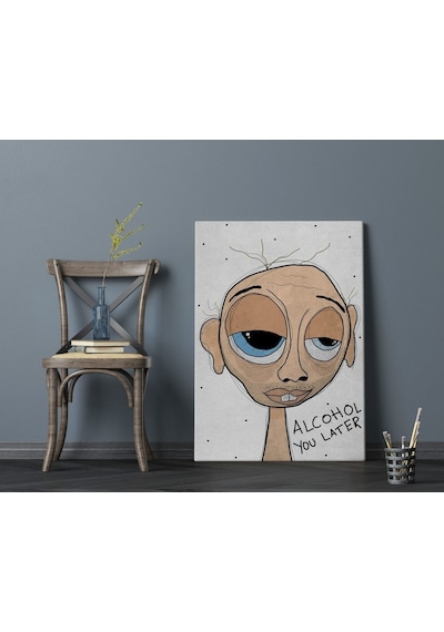 Bk Home The Lazy People Collection Drunk Guy Tasarımlı Kanvas Tab (551063989)