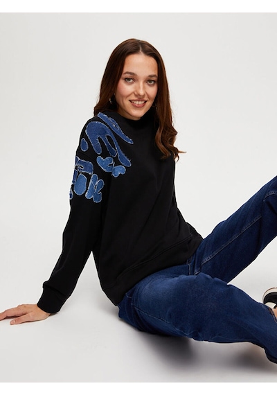 Faik Sönmez Kadın Sweatshirt Uw26swt007 Siyah