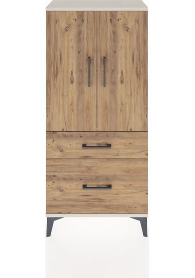 Hyperion Dolap 2 Raflı 2 Çekmeceli 2 Kapaklı 60x44x134 Aytaşı... Aytaşı