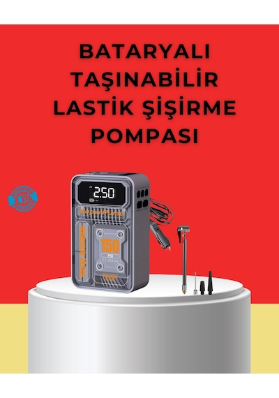 Hızlı Şişirme Güçlü Motorlu 150 Psı Araba Lastik Pompası 1 Adet