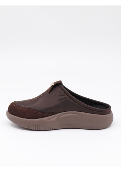 Nesilshoes Nesil Shoes Conf 222 Kahve Anatomik Kadın Sabo Terlik