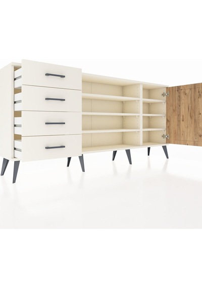 Arges Konsol 6 Raflı 4 Çekmeceli Tek Kapaklı 176x30x83 Aytaşı-çam/aytaşı Çam/aytaşı Arges Konsol 6 Raflı 4 Çekmeceli Tek Kapaklı 176x30x83 Aytaşı-çam/aytaşı Çam/aytaşı