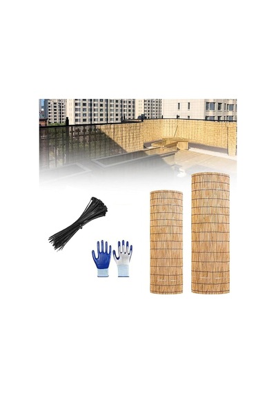 Bu Bambu Çit Rulosu Hava Koşullarına Dayanıklıdır, Dekoratif, Veranda, Balkon, Bahçe, Havuz Ve Çatı Katı Mahre