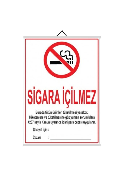 And Sigara İçilmez Levhası 50X70CM Askılı Çıtalı
