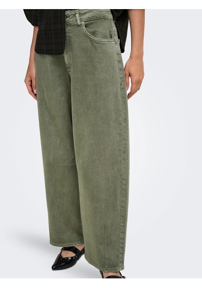 Only Onlcalla Mw Baggy Barrel Fit Kadın Pantolon 15376910 Yeşil