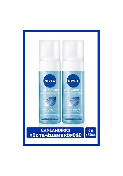 NIVEA Lotus Çiçeği Özlü Canlandırıcı Yüz Temizleme Köpüğü 2 x 150 ML