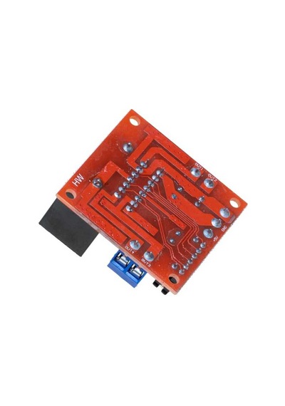 L298N Voltaj Regulatörlü  Çift Motor Sürücü Kartı(Kırmızı PCB)