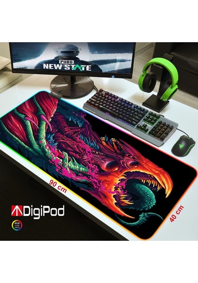 Digipod Rgb Gaming Mousepad Oyuncu Mouse Pad 90X40 Xxl Büyük Oyun