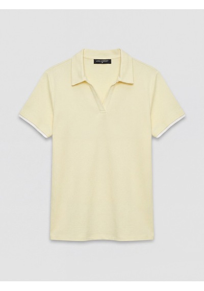 Lcw Comfort Sarı Polo Yaka Kadın Tişört