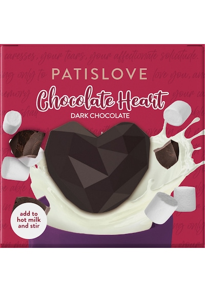 Patislove Heart Chocolate Bomb Marshmallow Dolgulu Kalp Sıcak Çikolata, 35g