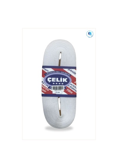 Beyaz Paça Lastiği 1,5 Cm 10 M Dekoratif Elastik Şerit Lastik Dik