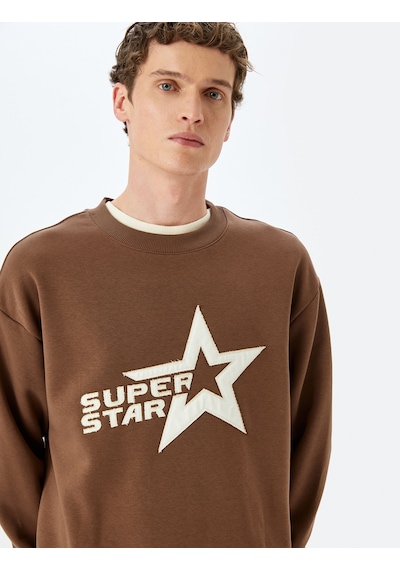 Koton Bisiklet Yaka Oversize Pamuk Karışımlı Slogan Baskılı Sweatshirt Kahverengi 5wam70229mk Kahverengi Koton Bisiklet Yaka Oversize Pamuk Karışımlı Slogan Baskılı Sweatshirt Kahverengi 5wam70229mk Kahverengi