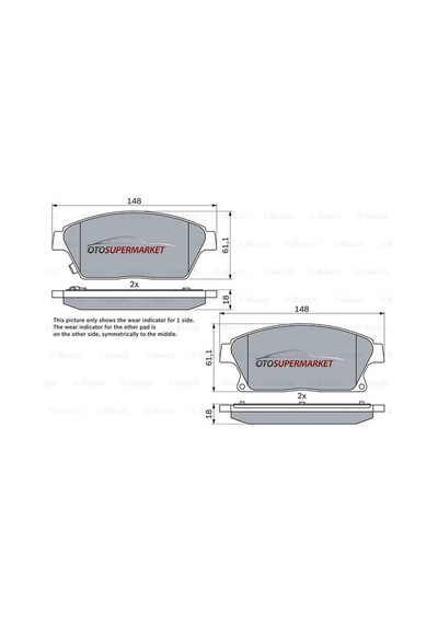 Opel Mokka Ön ve Arka Fren Balatası 2012-2010 Bosch
