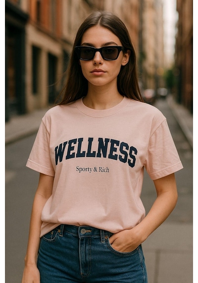 Kadın Basic T-shirt Oversize Crop Rahat Kalıp Baskılı Tişört %100 Pamuk Kısa Kollu Tişört Çok Renkli