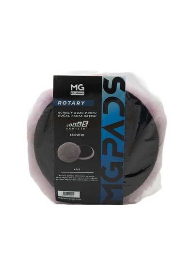 Mg Pads Doğal Kuzu Postu Agresif Pasta Keçesi 160 Mm