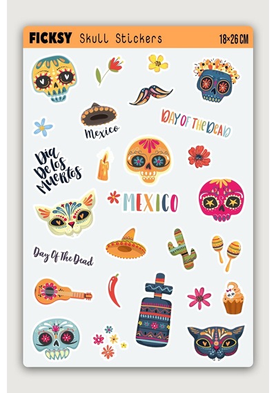 Kuru Kafa Sticker Seti - 21 Adet Etiket Çıkartma Diğer