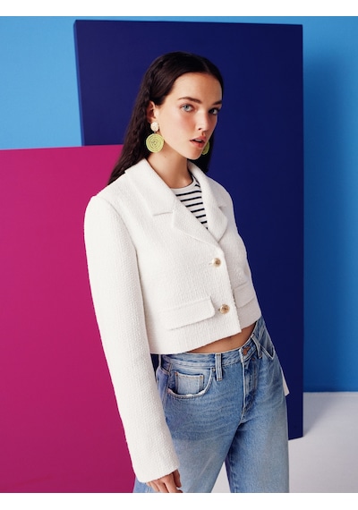 Colins Beyaz Kadın Ceket Cl1067520 Q1.v1 Ofw Beyaz