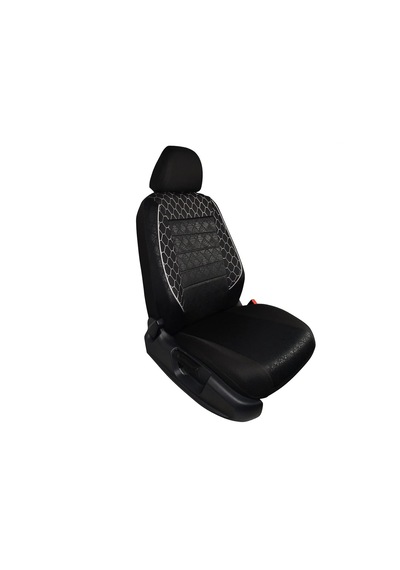 Gof Plus Serisi Universal Oto Koltuk Kılıfı Binek 2+1 Uyumlu Tam Set Siyah Beyaz Genel