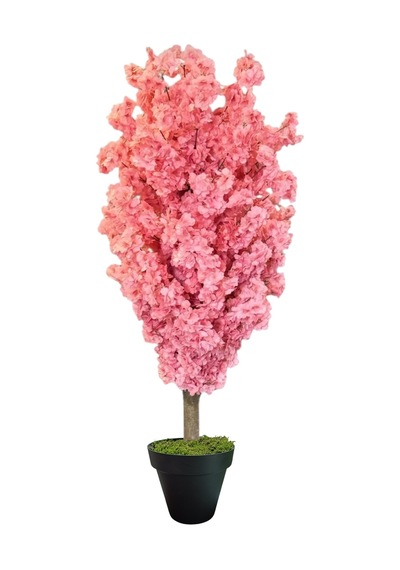150 Cm Pembe Bahar Dalı Ağacı Yeşil