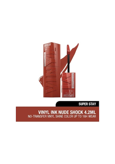 Maybelline New York Super Stay Vinyl Ink Likit Parlak Ruj 130 Extra