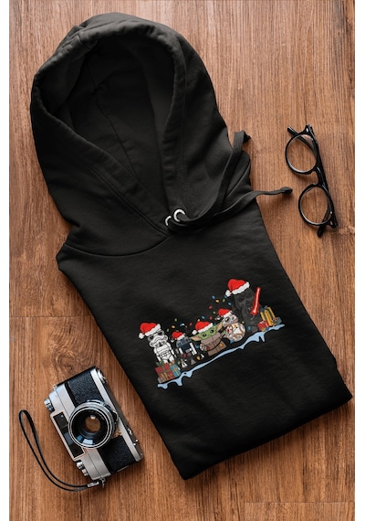 Star Wars Happy New Year Kapşonlu Sweatshirt 001