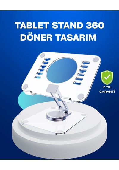 Ceylan Adam Katlanabilir Tablet Standı Ayarlanabilir Kaymaz Şeffaf Tasarım