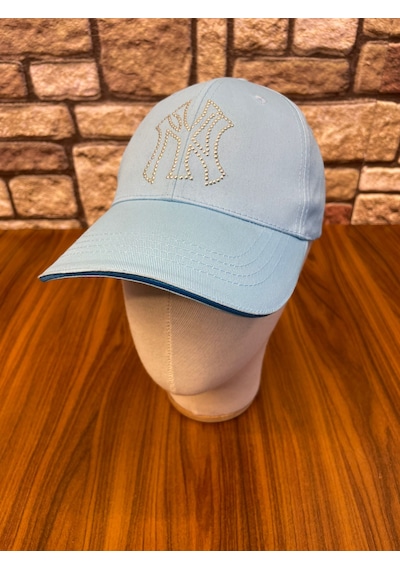 Hamze Ny Yankees New York Detaylı Beyzbol Gabardin Cap Şapka Buz Mavisi