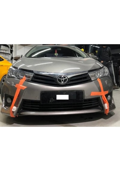 Toyota Corolla Twin Ön Tampon Flap Ön Flap 2013 - 2016 P. Black , Abs Plastik