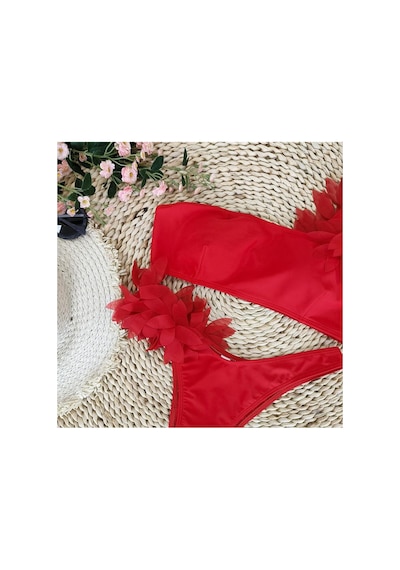 Merc Giyim Tek Omuz Camellia Bikini Kırmızı