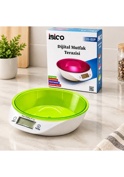Dijital Kaseli Mutfak Terazisi 5kg/1g Pilli Gri