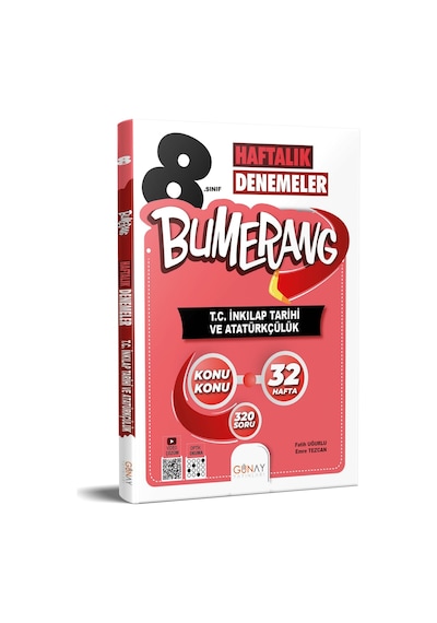 Günay 8. Sınıf Bumerang İnkılap Tarihi Ve Atatürkçülük 32 Haftalık Denemeler