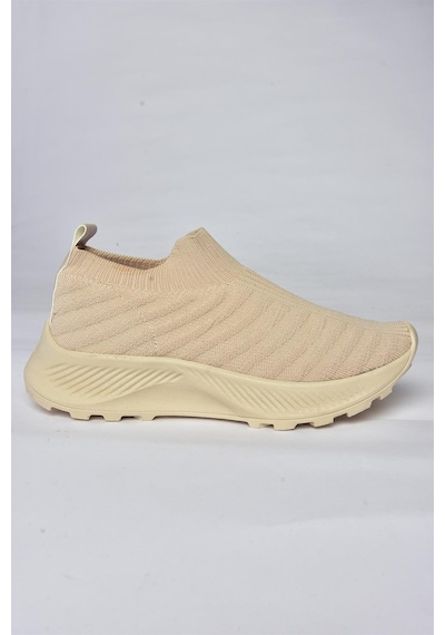Fox Shoes P239503304 Bej Triko Kumaş Kadın Spor Ayakkabı Sneakers Bej