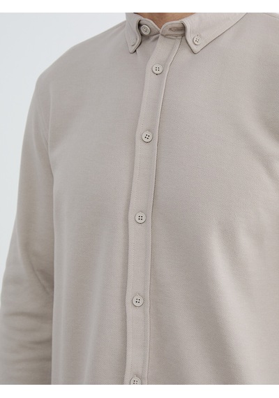 Lcw Vision Bej Slim Fit Erkek Gömlek