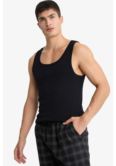 DeFacto Slim Fit Dar Kesim Ribana 2'li Atlet Y9056AZ25SPBK27